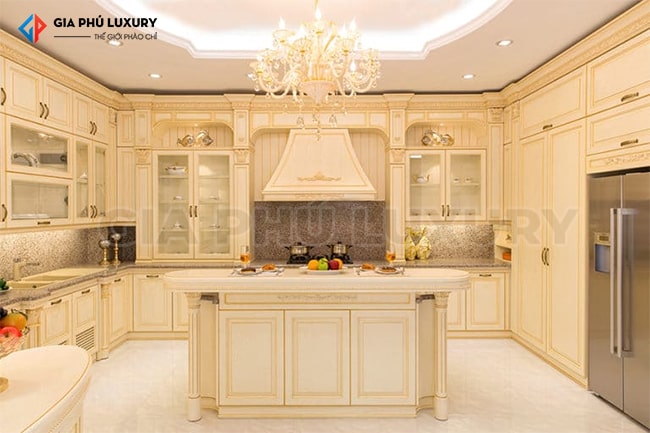 Gợi ý mẫu phào chỉ trang trí tủ bếp đẹp sang trọng đẳng cấp