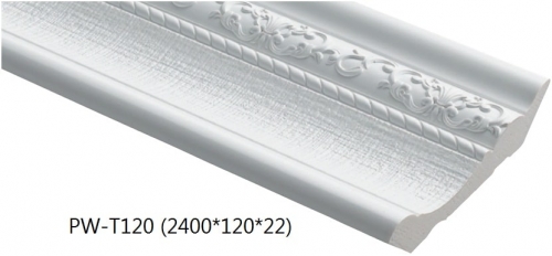 Phào chỉ trần nhựa hoa văn trắng Tân Cổ Điển Bản 12cm