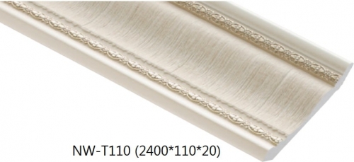 Phào Chỉ Trần Hàn Quốc Màu Vân Gỗ Vàng Kem, Bản 11cm